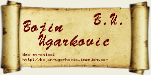 Bojin Ugarković vizit kartica